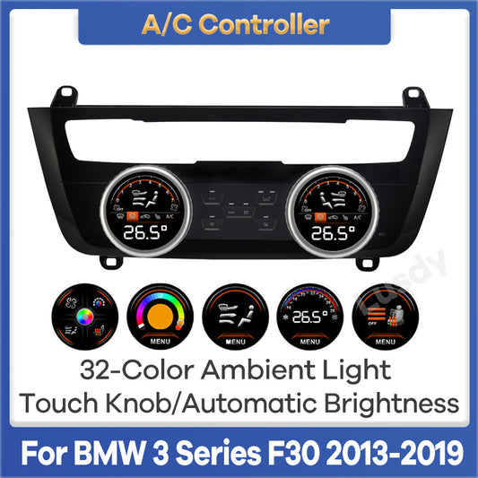 Car A/C Control Panel Climate Touch Knob Ambient Light Air Conditioner Upgrade For BMW 3 4 Series F30 F32 2013-2019 NBT EVO