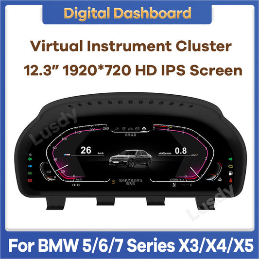 LCD Digital Dashboard Panel Virtual Instrument Cluster CockPit Speedometer for BMW 5/6/7 Series F10 F01 X3 X4 X5 Linux System